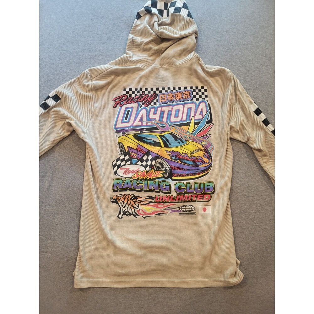 Fresh Laundry Daytona‎ Racing Club Long Sleeve Thermal Hoodie Shirt Japan *READ*
